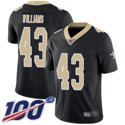 Nike New Orleans Saints #43 Marcus Williams Black Team Color Stitched NFL 100th Season Vapor Limited Jersey