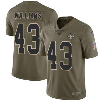 Nike New Orleans Saints #43 Marcus Williams Olive Stitched NFL Limited 2017 Salute To Service Jersey