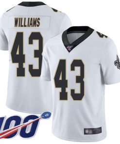 Nike New Orleans Saints #43 Marcus Williams White Stitched NFL 100th Season Vapor Limited Jersey