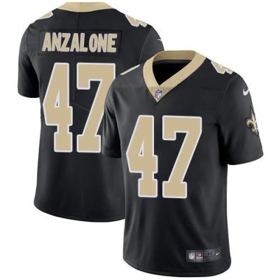 Nike New Orleans Saints #47 Alex Anzalone Black Team Color Stitched NFL Vapor Untouchable Limited Jersey