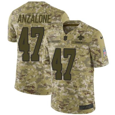 Nike New Orleans Saints #47 Alex Anzalone Camo Stitched NFL Limited 2018 Salute To Service Jersey