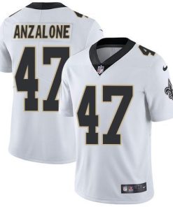 Nike New Orleans Saints #47 Alex Anzalone White Stitched NFL Vapor Untouchable Limited Jersey