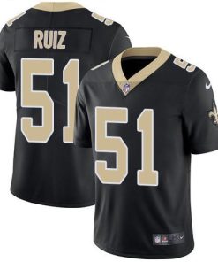 Nike New Orleans Saints #51 Cesar Ruiz Black Team Color Stitched NFL Vapor Untouchable Limited Jersey
