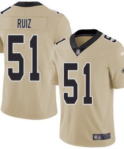 Nike New Orleans Saints #51 Cesar Ruiz Gold Stitched NFL Limited Inverted Legend Jersey
