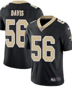 Nike New Orleans Saints #56 DeMario Davis Black Team Color Stitched NFL Vapor Untouchable Limited Jersey