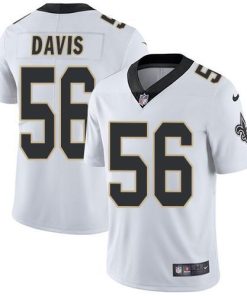 Nike New Orleans Saints #56 DeMario Davis White Stitched NFL Vapor Untouchable Limited Jersey
