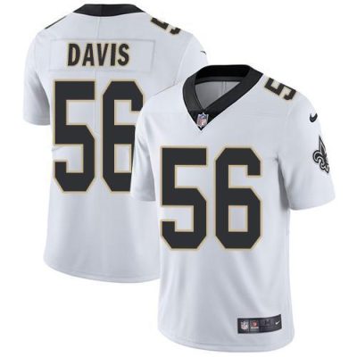 Nike New Orleans Saints #56 DeMario Davis White Stitched NFL Vapor Untouchable Limited Jersey
