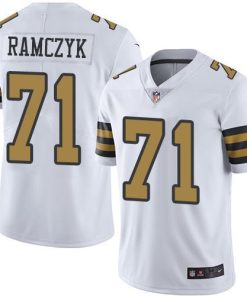 Nike New Orleans Saints #71 Ryan Ramczyk White Stitched NFL Limited Rush Jersey