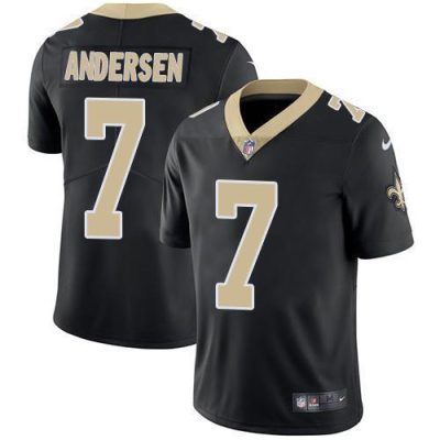 Nike New Orleans Saints #7 Morten Andersen Black Team Color Stitched NFL Vapor Untouchable Limited Jersey
