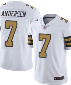 Nike New Orleans Saints #7 Morten Andersen White Stitched NFL Limited Rush Jersey