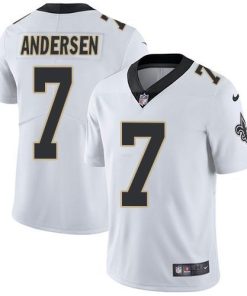 Nike New Orleans Saints #7 Morten Andersen White Stitched NFL Vapor Untouchable Limited Jersey