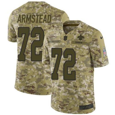 Nike New Orleans Saints #72 Terron Armstead Camo Stitched NFL Limited 2018 Salute To Service Jersey