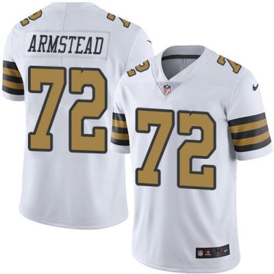 Nike New Orleans Saints #72 Terron Armstead White Stitched NFL Limited Rush Jersey