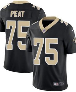 Nike New Orleans Saints #75 Andrus Peat Black Team Color Stitched NFL Vapor Untouchable Limited Jersey