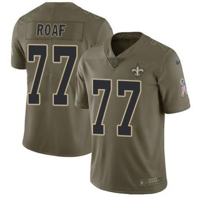 Nike New Orleans Saints #77 Willie Roaf Olive Stitched NFL Limited 2017 Salute To Service Jersey
