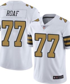 Nike New Orleans Saints #77 Willie Roaf White Stitched NFL Limited Rush Jersey
