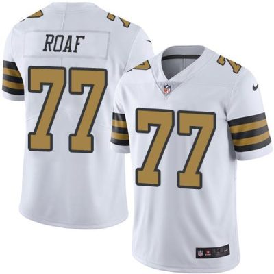 Nike New Orleans Saints #77 Willie Roaf White Stitched NFL Limited Rush Jersey