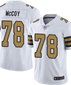 Nike New Orleans Saints #78 Erik McCoy White Stitched NFL Limited Rush Jersey