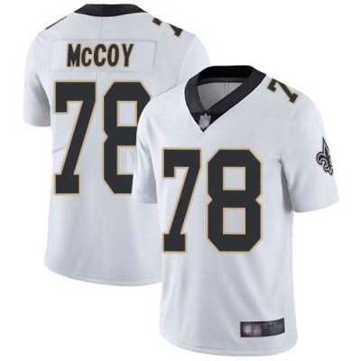 Nike New Orleans Saints #78 Erik McCoy White Stitched NFL Vapor Untouchable Limited Jersey