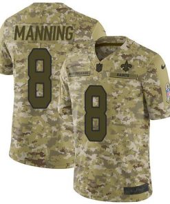 Nike New Orleans Saints #8 Archie Manning Camo Stitched NFL Limited 2018 Salute To Service Jersey