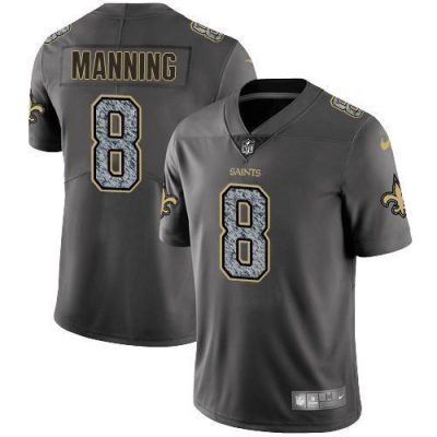 Nike New Orleans Saints #8 Archie Manning Gray Static Stitched NFL Vapor Untouchable Limited Jersey
