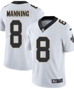 Nike New Orleans Saints #8 Archie Manning White Stitched NFL Vapor Untouchable Limited Jersey