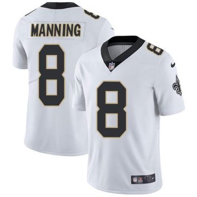 Nike New Orleans Saints #8 Archie Manning White Stitched NFL Vapor Untouchable Limited Jersey
