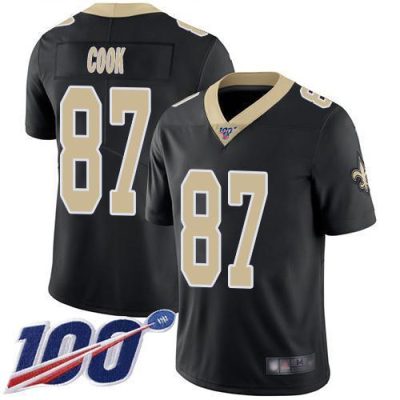 Nike New Orleans Saints #87 Jared Cook Black Team Color Stitched NFL 100th Season Vapor Limited Jersey