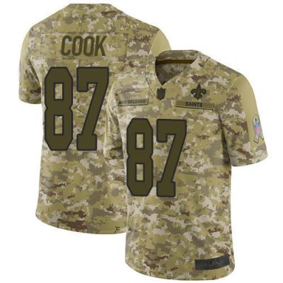 Nike New Orleans Saints #87 Jared Cook Camo Stitched NFL Limited 2018 Salute To Service Jersey
