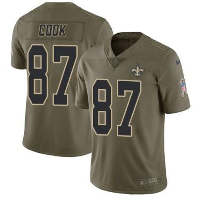 Nike New Orleans Saints #87 Jared Cook Olive Stitched NFL Limited 2017 Salute To Service Jersey