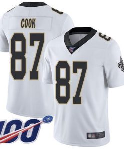 Nike New Orleans Saints #87 Jared Cook White Stitched NFL 100th Season Vapor Limited Jersey