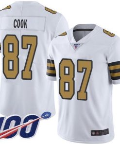 Nike New Orleans Saints #87 Jared Cook White Stitched NFL Limited Rush 100th Season Jersey
