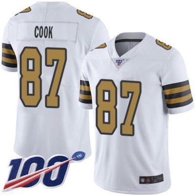 Nike New Orleans Saints #87 Jared Cook White Stitched NFL Limited Rush 100th Season Jersey