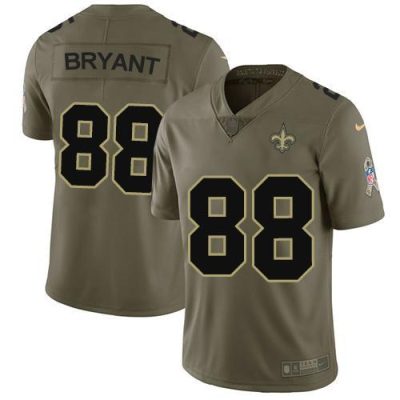 Nike New Orleans Saints #88 Dez Bryant Olive Stitched NFL Limited 2017 Salute To Service Jersey