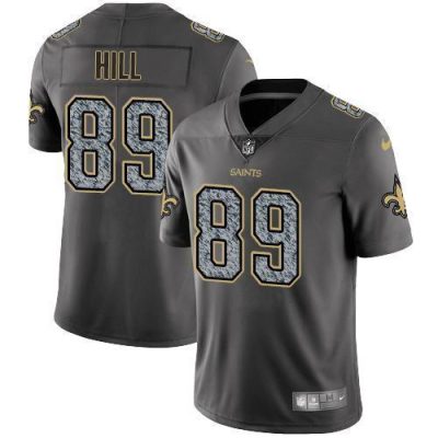 Nike New Orleans Saints #89 Josh Hill Gray Static Stitched NFL Vapor Untouchable Limited Jersey