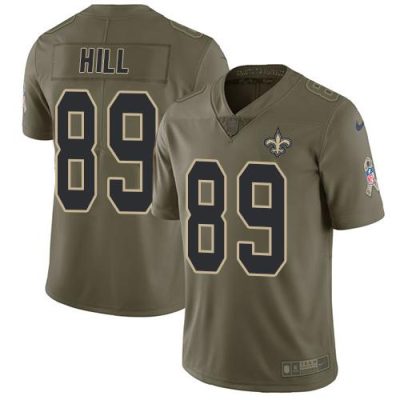 Nike New Orleans Saints #89 Josh Hill Olive Stitched NFL Limited 2017 Salute To Service Jersey