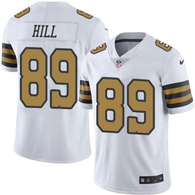 Nike New Orleans Saints #89 Josh Hill White Stitched NFL Limited Rush Jersey