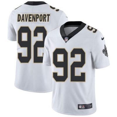 Nike New Orleans Saints #92 Marcus Davenport White Stitched NFL Vapor Untouchable Limited Jersey