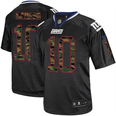 Nike New York Giants #10 Eli Manning Black Men's Stitched NFL Elite Camo Fashion Jersey Men's