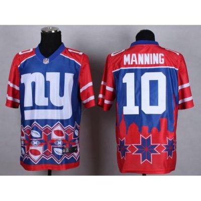 Nike New York Giants #10 Eli Manning Blue Men's Stitched NFL Elite Noble Fashion Jersey Men's