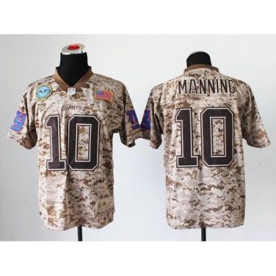Nike New York Giants #10 Eli Manning Camo Men's Stitched NFL New Elite USMC Jersey Men's