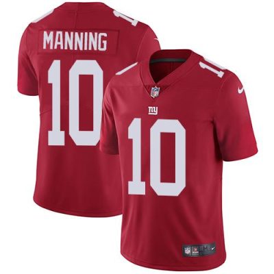 Nike New York Giants #10 Eli Manning Red Alternate Men's Stitched NFL Vapor Untouchable Limited Jersey Men's