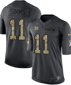Nike New York Giants #11 Phil Simms Black Men's Stitched NFL Limited 2016 Salute to Service Jersey Men's