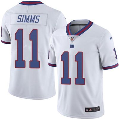 Nike New York Giants #11 Phil Simms White Men's Stitched NFL Limited Rush Jersey Men's