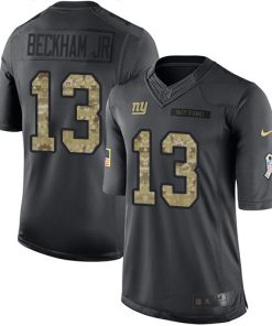 Nike New York Giants #13 Odell Beckham Jr Black Men's Stitched NFL Limited 2016 Salute to Service Jersey Men's