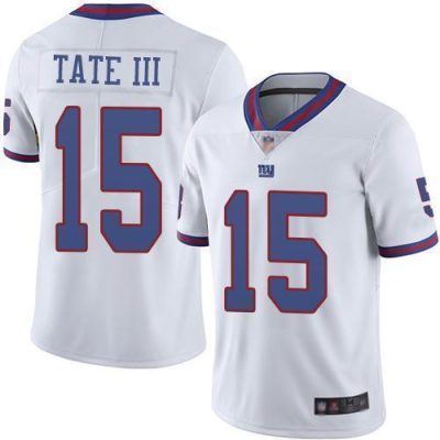 Nike New York Giants #15 Golden Tate III White Men's Stitched NFL Limited Rush Jersey Men's