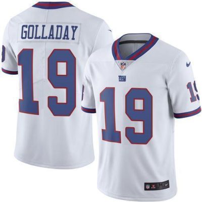 Nike New York Giants #19 Kenny Golladay White Men's Stitched NFL Limited Rush Jersey Men's
