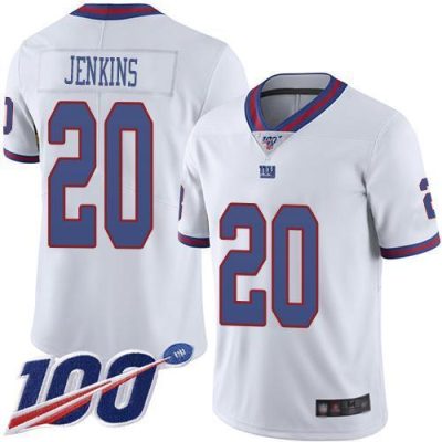 Nike New York Giants #20 Janoris Jenkins White Men's Stitched NFL Limited Rush 100th Season Jersey Men's
