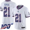 Nike New York Giants #21 Jabrill Peppers White Men's Stitched NFL Limited Rush 100th Season Jersey Men's