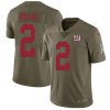 Nike New York Giants #2 Aldrick Rosas Olive Men's Stitched NFL Limited 2017 Salute To Service Jersey Men's